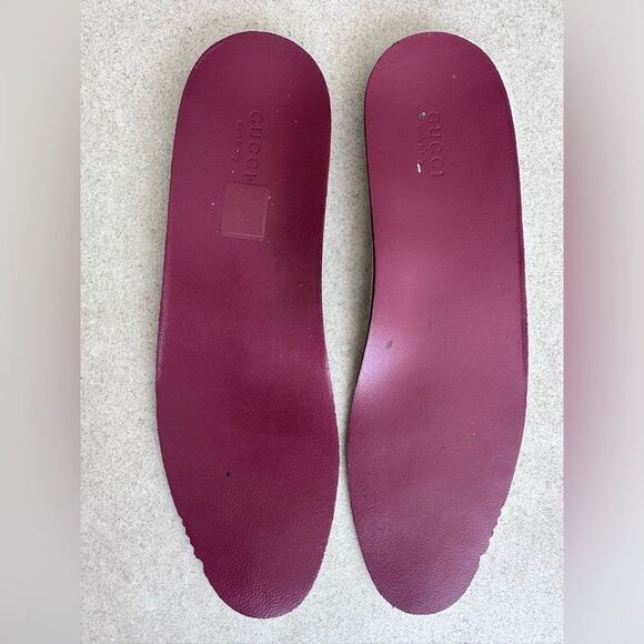 Gucci Coda Bloom GG Monogram High Tops Sneakers Red Suede Floral EU 38.5 US 8.5 - Picture 7 of 10